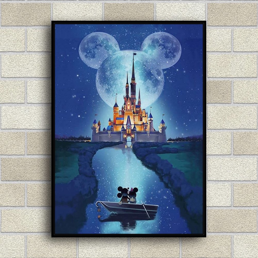 Mickey Mouse Poster Decorative Painting Canvas Wall Art(Framed)